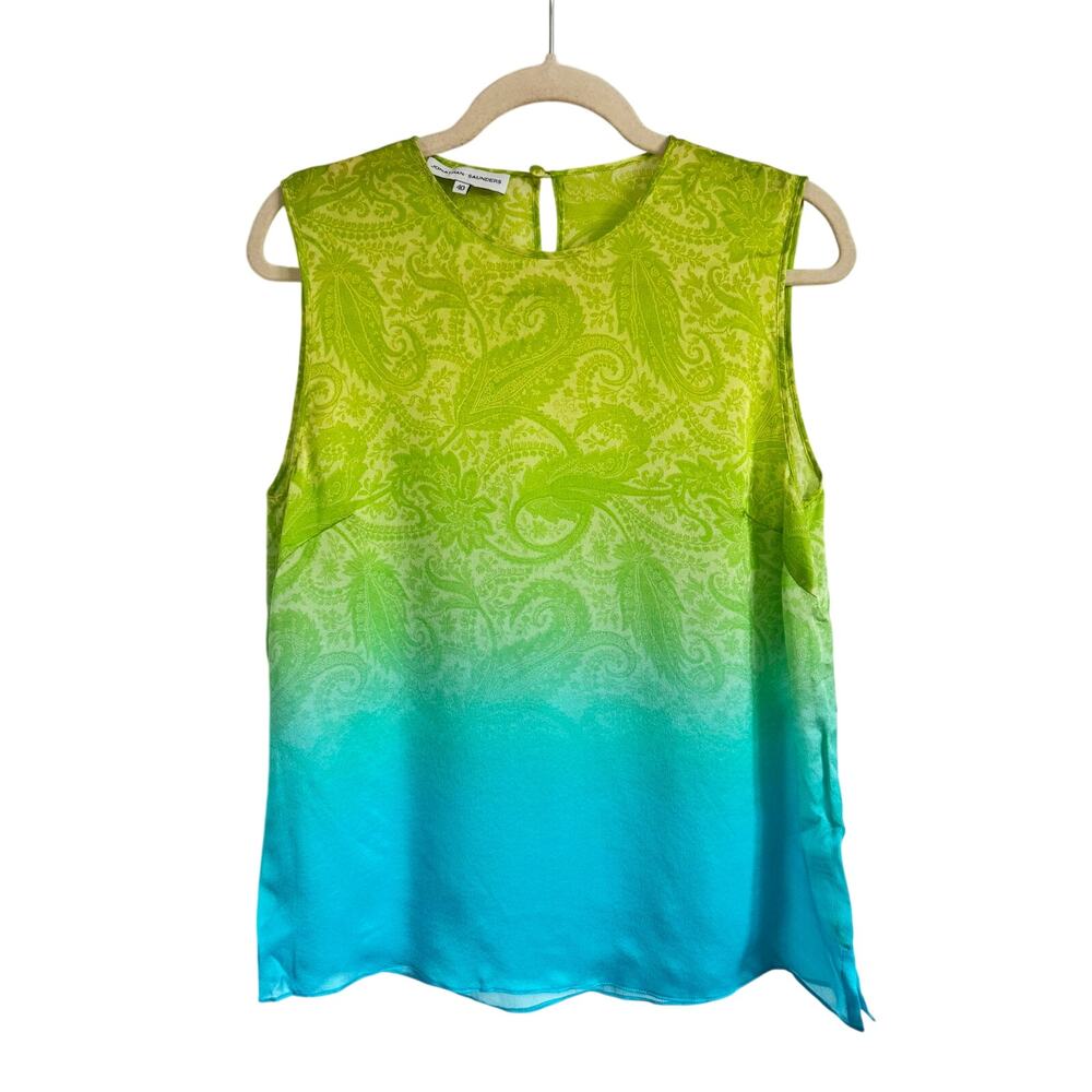 Jonathan Saunders Ombre Paisley Silk Sleeveless Blouse IT 40 US 6